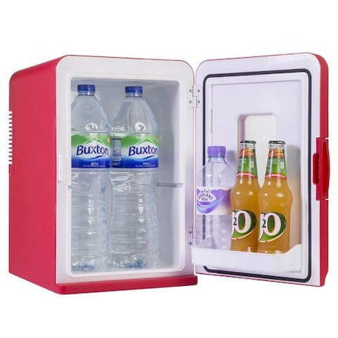 iceQ 15 Litre Deluxe Portable Mini Fridge With Window in red, £69.99