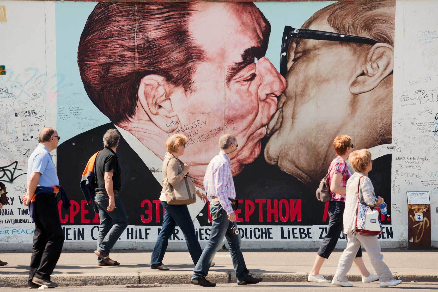 The painting 'My God, Help Me to Survive This Deadly Love' on the East Side Gallery in Berlin.